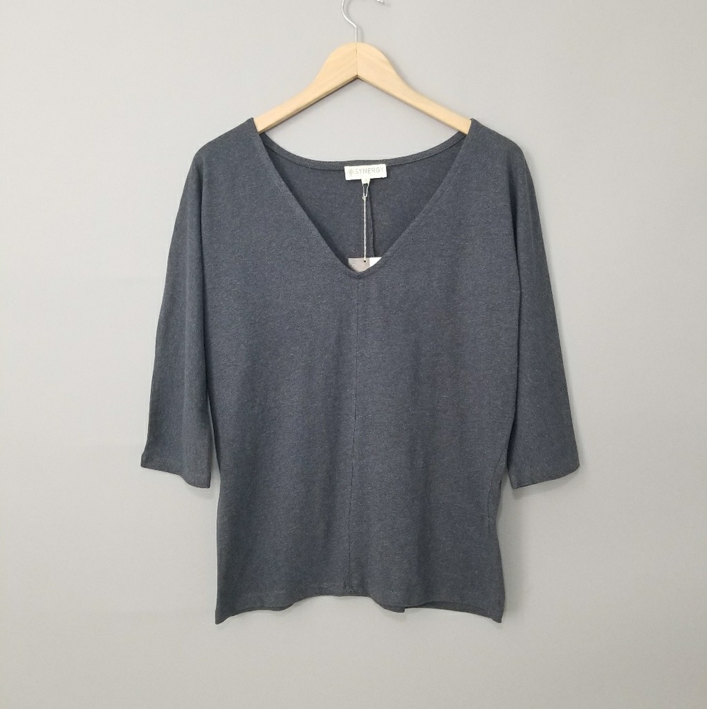 Synergy Organic Clothing Blue Sadie V-Neck Top S